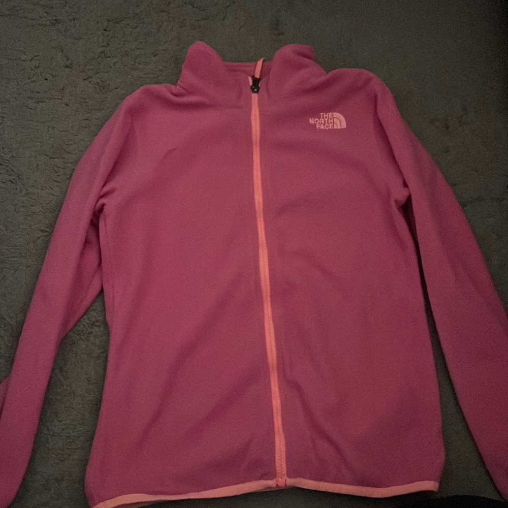 Girls light north face coat size 10/12 medium